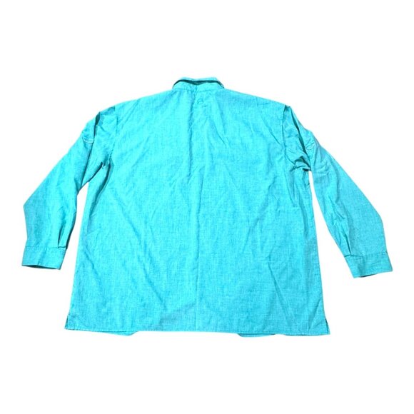 Magellan Outdoors Angler Fit 4XL Turquoise Boating Shirt Green Blue Fishing READ - Picture 2 of 6